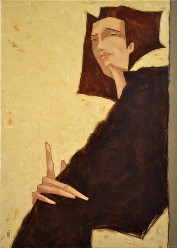 She is waiting | Nathan Richardson | Öl auf Leinwand 70x50 cm